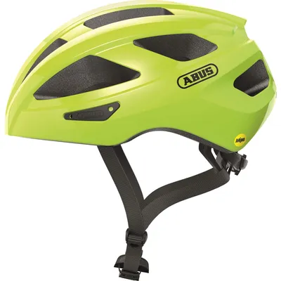Immagine prodotto di ABUS Macator MIPS - casco da bici per principianti con visiera - adatto a donne e uomini - giallo, taglia L (58-62 cm)