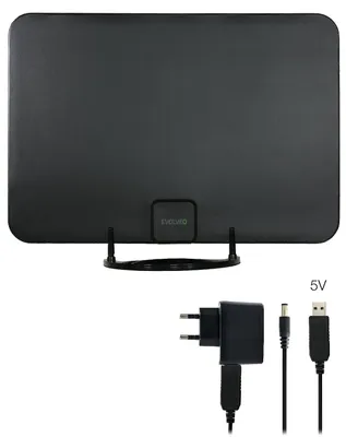 Zdjęcie produktu dla Evolveo Xany 2A LTE, Wewnętrzna, Czarny, 45 dB, DVB-T, DVB-T2, UHF, VHF, IEC