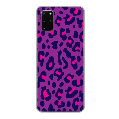 Produktbild von MuchoWow® Handyhülle Schutzhülle Hülle für Samsung Galaxy S20 Plus Pantherdruck - Lila - Rosa Silikon Softcase Handy Hülle - Hartschale