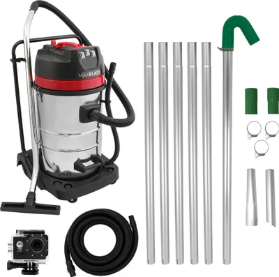 Produktbild von 80L Nass & Trocken Staubsauger, 7,5m Stangen, 5m Schlauch, Kamera
