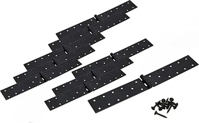 Obrázek produktu pro KOTARBAU® Sada 10 skříňových závěsů 250x45 mm válcované černé nábytkové závěsy nábytkové závěsy robustní
