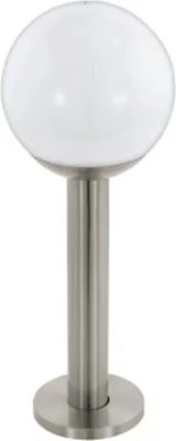 Produktbild von Eglo 97248 NISIA-C LED E27 Außen-Sockelleuchte 9W Ø200mm Edelstahl Weiss IP44