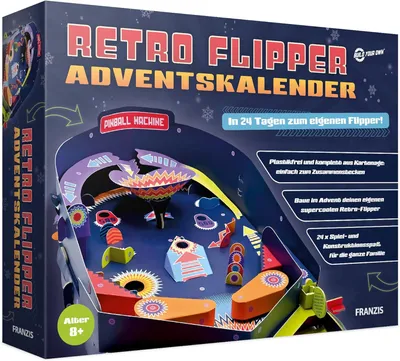 Obrázek produktu pro FRANZIS 67210 – Retro adventní kalendář ve stylu pinballu – bez plastu