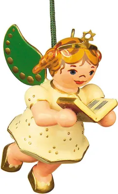 Produktbild von Christbaumschmuck Engel mit Gesangbuch (6cm) von Hubrig Volkskunst