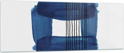 Produktbild von Bilder auf glas - Einteilig - Abstraktion Aquarell Blau - 140x50cm - Glasbilder - Wandbilder - Bilder - Wanddekoration aus Glas - Glas Bilder - Wandbild auf Glas - GAB140x50-4223