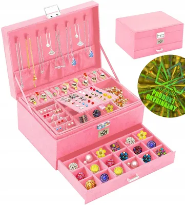 Produktbild von Schmuckkästchen / Schmuckkoffer – eleganter Organizer in Rosa
