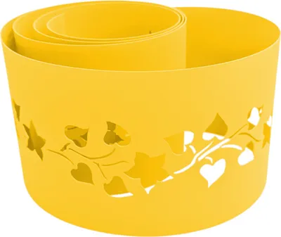 Produktbild von Sichtschutz Laserstreifen zaun|zu PREMIUM Nachbildung Floral #2 Zaunblende  Gelb 2,55m