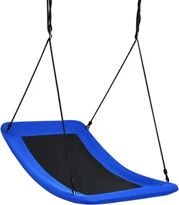 Zdjęcie produktu dla Huśtawka na drzewie gniazdo huśtawka ogrodowa z regulowaną liną 83 x 155 cm niebieska
