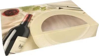 Produktbild von 160x Catering-Kartons 8 x 46 x 31 cm "Burgund" mit Sichtfenster, einteilig