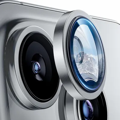 Obrázek produktu pro Lito S+ Ochranné sklo na fotoaparát – iPhone 16 Pro / 16 Pro Max – Stříbrné