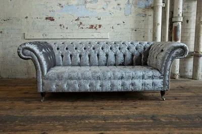 Obrázek produktu pro Čtyřmístná pohovka Chesterfield, designová, hnědá, čalouněná