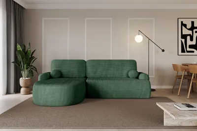 Produktbild von ALTDECOR Ecksofa mit Schlaffunktion und Bettkasten Corner Sofa Bett Eckcouch Couch L-Form Schlafcouch Ausziehbar Wohnlandschaft Schlafsofa Cauchsofa  LIRA-L - 264x172x89  Grün
