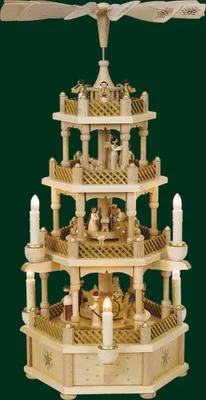 Produktbild von 4-stöckige Pyramide Christi Geburt natur (59cm) von Richard Glässer