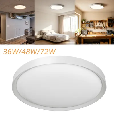 Produktbild von NAIZY ultraflache LED Deckenleuchte 72W Tageslichtweiß, moderne Aufbauleuchte, einfache Montage Deckenlampe, Rundleuchte, Zimmerleuchte