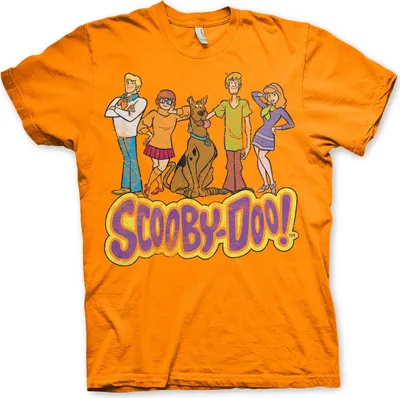 Obrázok produktu pre Tričko s potlačou tímu Scooby Doo - malé - oranžové