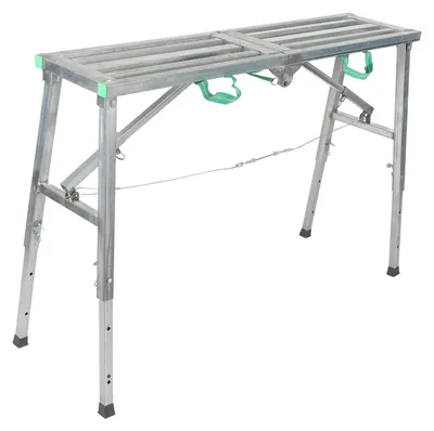 Image de Plateforme de travail pliable - Réglable - Aluminium - Charge maximale 200 kg - Hauteur 60-90 cm