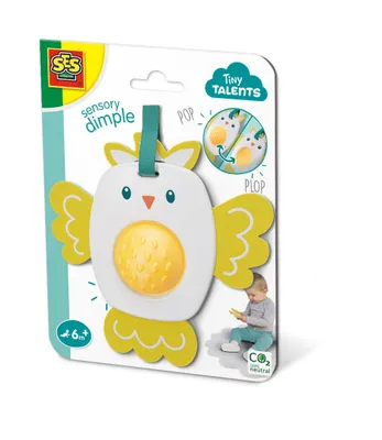 Productafbeelding van SES Creative Tiny Talents 13126 - Greepspelletje "Dimple Vogel", ontwikkelingsspeelgoed voor baby's vanaf 6 maanden, 0,5 jaar, karton, meerkleurig