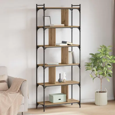 Image de Maison Exclusive - Étagère de bibliothèque, 5 niveaux, 76 x 32 x 192 cm, en panneaux de particules