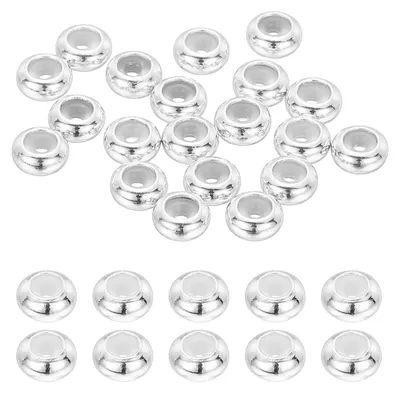 Productafbeelding van Kralen voor knutselen - 5 mm diameter - Om op een draad te rijgen - Zilver - 20 stuks