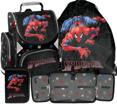 Produktbild von SPIDEY SPIDERMAN Schulranzen set 3in1 Ranzen rucksack Federmappe Turnbeutel SPIDER-MAN fur JUNGEN FÜR SCHULKINDER SCHULRANZEN FEDERMAPPE TURNBEUTEL