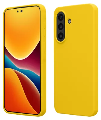 Produktbild von kwmobile Handyhülle für Samsung Galaxy A57 5G Hülle - Case Silikon - Kabelloses Laden - Schutzhülle Cover in Strahlend Gelb