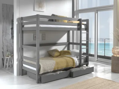 Image de Lit mezzanine Vipack Pino hauteur 180 cm incl. 2 tiroirs