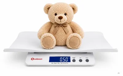 Produktbild von Babywaage Kinderwaage - 2-in-1 - bis 100 kg - kg/lbs - Weiß