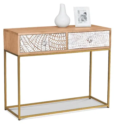 Immagine prodotto di Tavolino consolle SANSIBAR AMRUM, dimensioni 90x75x35 cm, colore marrone