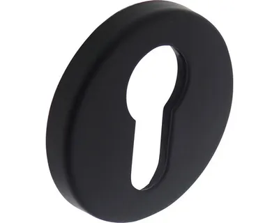 Produktbild von Rosettenpaar Intersteel PZ rund verdeckt schwarz matt Ø 49 mm