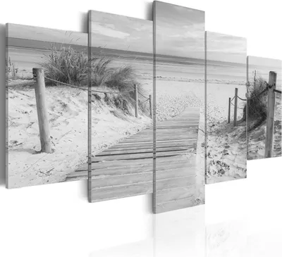 Produktbild von Leinwandbilder 200x100 cm c-B-0006-b-p Vlies Leinwandbild 5 tlg Kunstdruck modern Wandbilder XXL Wanddekoration Design Wand Bild MEER STRAND LANDSCHAFT NATUR
