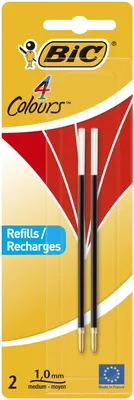 Produktbild von BIC Kugelschreibermine 4 Colours 929243 0,4mm rot 2 St./Pack.
