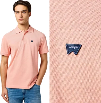 Immagine prodotto di WRANGLER Herren, Poloshirt REFINED POLO SHIRT, M, Orange, poloshirt, herren,