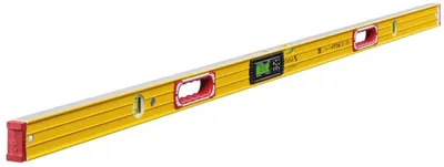 Produktbild von Stabila TECH 196, Wasserwaage, 1,83 m, Schwarz, Rot, Gelb, 0,5 mm/m, %, Grad, mm/m, LCD