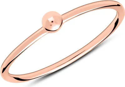 Produktbild von lanii Rosévergoldeter 925er Silberring im Kugeldesign
