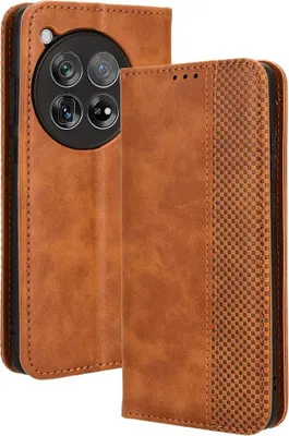 Produktbild von OnePlus 12R Hülle - Coverup Vintage Style Klapphülle - Braun
