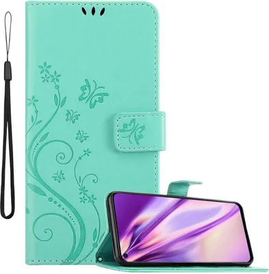 Obrázek produktu pro Cadorabo pouzdro pro Huawei NOVA 4 Protective Case in Turquoise Ochranný kryt na mobil pouzdro Flowers Flower