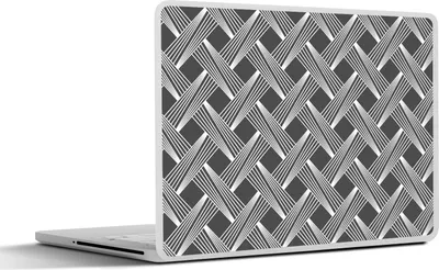 Produktbild von MuchoWow® Laptop Aufkleber Sticker Cover Muster - Grau - Geometrisch 40x30 cm - Laptop Dekoration - Selbstklebend