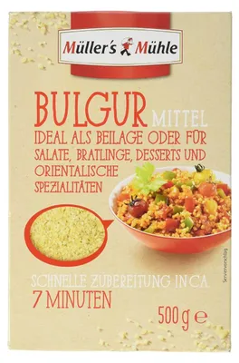 Zdjęcie produktu dla Müllers Mühle Bulgur średni idealny dodatek szybkie przygotowanie 500g