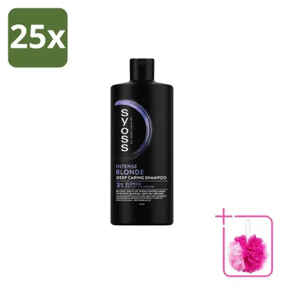 Zdjęcie produktu dla 25 sztuk szamponu Syoss Intense Blonde - 440 ml - zestaw ekonomiczny