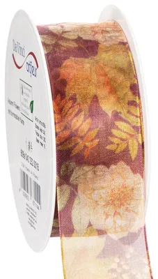 Produktbild von Florales Dekoband für Geschenkverpackung und kreative Dekoration