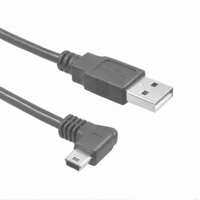 Produktbild von J22 USB 2.0 A auf Mini USB Kabel 90° rechtwinklig 100cm Ladekabel für Auto GPS Navi Dashcam Kamera Datenkabel Ladegerät Winkelstecker Sync