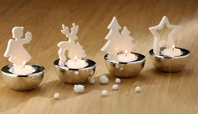 Produktbild von Gilde Porzell Windlicht Xmas 25480 sortiert
