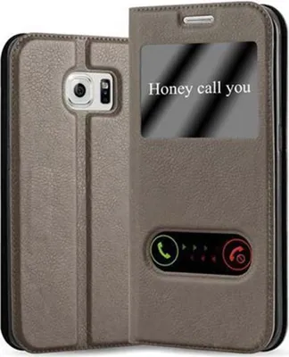Produktbild von Cadorabo Schutzhülle für Samsung Galaxy S6 EDGE Hülle in Braun Handyhülle Book Case Cover Etui