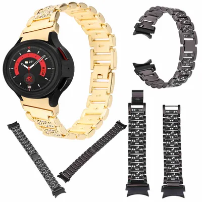 Image de Pour Samsung Galaxy Watch 6 5 4 Normal Pro Classic toutes les tailles Bracelet en acier inoxydable
