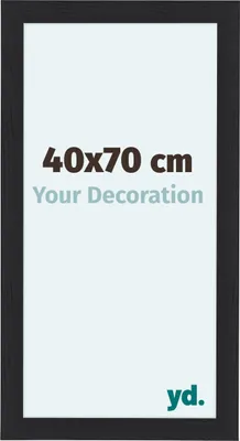 Produktbild von Bilderrahmen, 40x70 cm, Schwarz Gemasert, MDF, Como