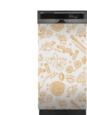 Produktbild von Aufkleber sticker 45x80 cm Dekorative folie Spülmaschine - gezeichnetes Nudelmuster