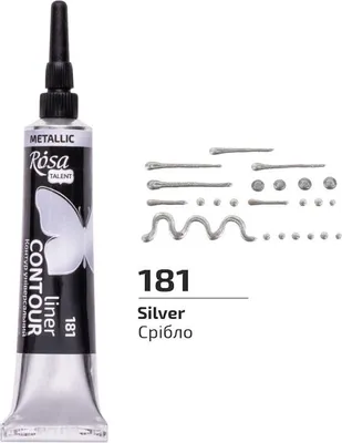Immagine prodotto di Vernice acrilica per contorni argento n.181 20 ml Rosa Talent Koh-i-noor