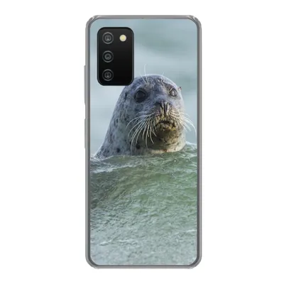 Produktbild von MuchoWow® Handyhülle Schutzhülle Hülle für Samsung Galaxy A03s Nordsee - Seehund - Wasser Silikon Softcase Handy Hülle - Schutz