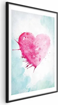 Produktbild von Posterpapier Poster - Watercolor Heart 29.7x42 cm Abstrakt n-B-0031-ao-a