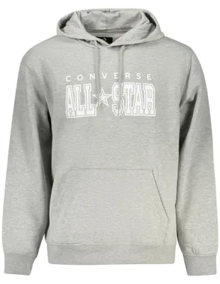 Produktbild von Graues Herren-Kapuzen-Sweatshirt ohne Reißverschluss - Standardpassform